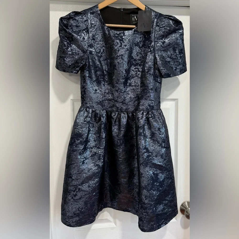 Black Halo by Anthropologie Metallic Mini Dress